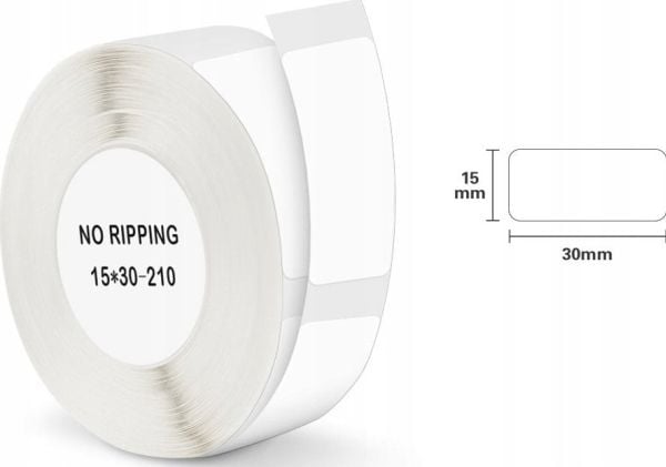 NIIMBOT Etiketter (rulle) 15x 30 mm Hvid 210 stk A2A68601301 Universelle etiketter