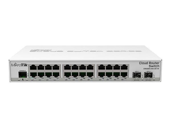MikroTik Cloud Router Switch CRS326-24G-2S+IN - Switch - Administrerad - 24 x 10/100/1000 + 2 x SFP+ - skrivbordsmodell