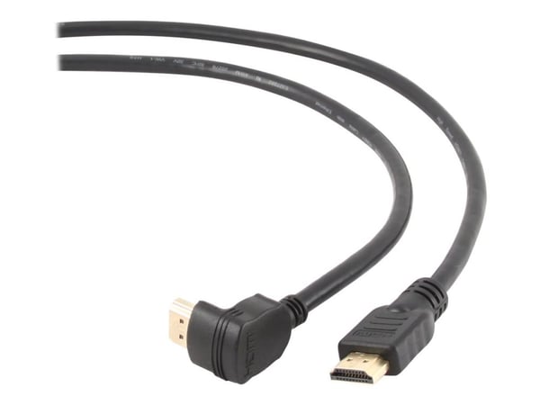 Gembird - HDMI-kabel - HDMI hann til HDMI hann - 3 m - svart - 90° kontakt