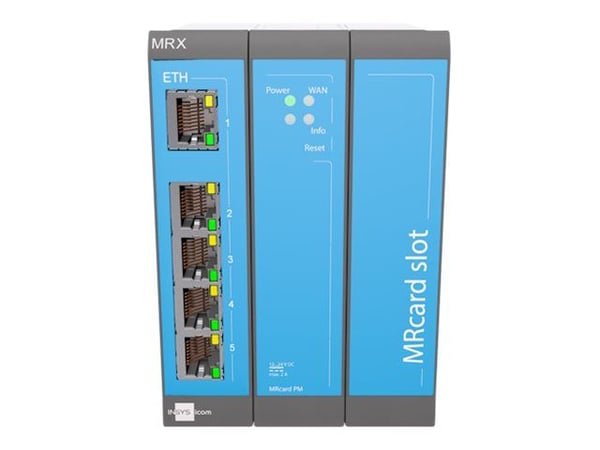 INSYS icom MRX MRX3 LAN - Router 5-portars switch - DIN-skenmonterbar