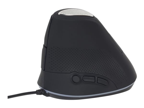 Gembird - Vertikal mus - ergonomisk - optisk - 6 knapper - kablet - USB - romgrå - blister