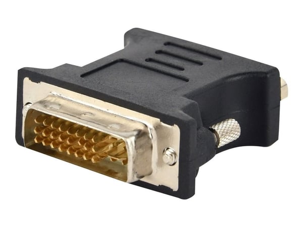 Gembird A-DVI-VGA-BK, DVI-A, VGA 15-pin, Musta, Metallinen