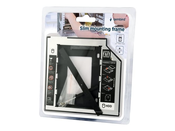 Gembird MF-95-01, 13,3 cm (5.25"), Ohjauspaneeli, 2.5", SATA, 127 mm, 130 mm