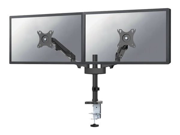 Neomounts DS70-750BL2 - Monteringssett (skrivebordsmontering) - justerbar dobbelarm i full bevegelse - for 2 LCD-skjermer - svart - skjermstørrelse...