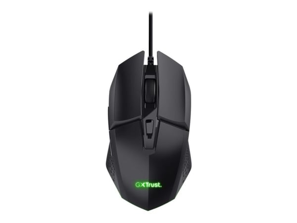Trust GXT 109 Felox, Oikeakätinen, Optinen, USB A-tyyppi, 6400 DPI, Musta