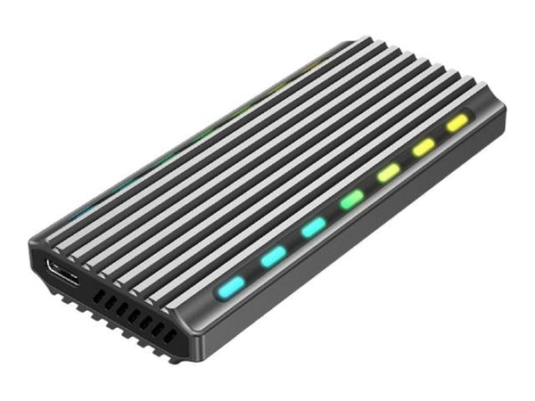 Gembird EE2280-U3C-03, SSD-kotelo, M.2, SATA, 10 Gbit/s, USB-liitettävyys, musta