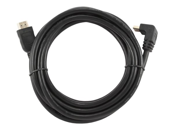 Gembird - HDMI-kabel - HDMI hann til HDMI hann - 3 m - svart - 90° kontakt