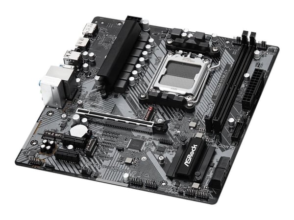 ASRock B650M-H/M.2+ - Hovedkort - micro ATX - Socket AM5 - AMD B650 Chipset - USB-C 3.2 Gen 1, USB 3.2 Gen 1 - Gigabit LAN - innbygd grafikk (CPU k...