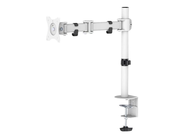 Neomounts NM-D135 - Monteringssett - full bevegelse - for LCD-skjerm - hvit - skjermstørrelse: 10"-30" - klemmemonterbar, malje, skrivebordsmonterbar