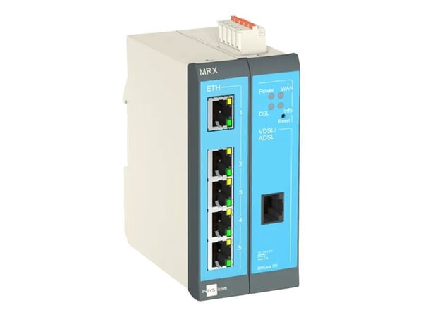 INSYS icom MRX MRX2 DSL-B - Router - DSL-modem 5-portars switch - DIN-skenmonterbar