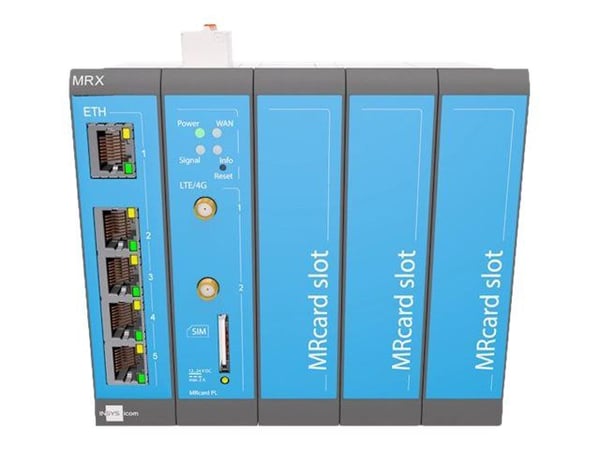 INSYS icom MRX MRX5 LTE - Router - WWAN 5-portars switch - DIN-skenmonterbar