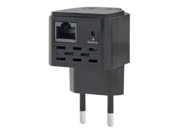 Gembird WNP-RP300-03-BK, Verkkotoistin, 300 Mbit/s, Musta