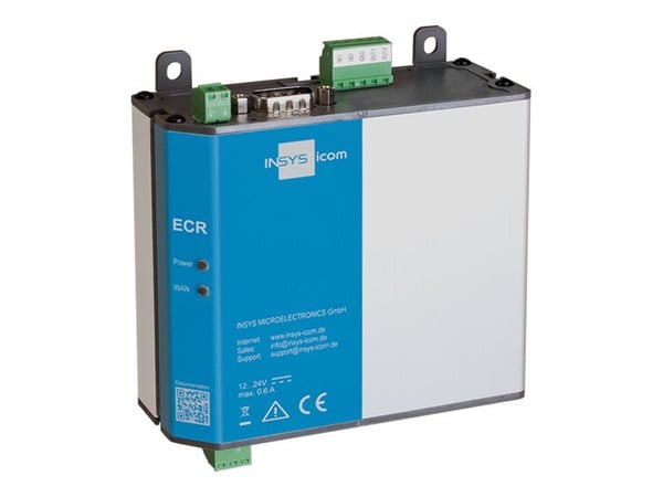 INSYS icom ECR EW300 - Trådløs ruter - WWAN 2-port svitsj - Modbus 2,4 GHz - DIN-skinnemonterbar, veggmonterbar