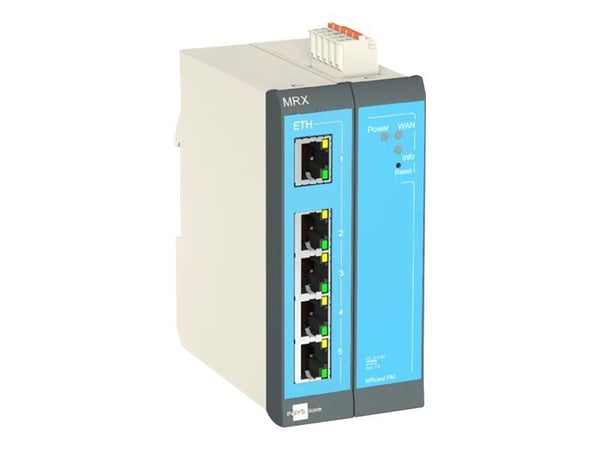 INSYS icom MRX MRX2 LAN - Router 5-portars switch - DIN-skenmonterbar