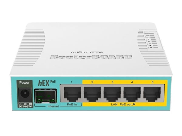 MikroTik RouterBOARD hEX RB960PGS - Ruter - 4-ports switch - 1GbE MikroTik RouterBOARD hEX RB960PGS - Ruter - 4-ports switch - 1GbE