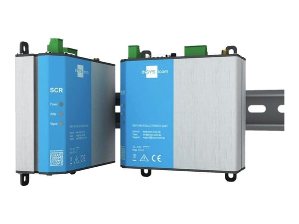 INSYS icom SCR-L 300 - Ruter - WWAN 2-port svitsj - Modbus - DIN-skinnemonterbar, veggmonterbar