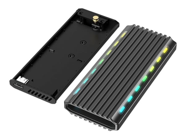 Gembird EE2280-U3C-03, SSD-kotelo, M.2, SATA, 10 Gbit/s, USB-liitettävyys, musta