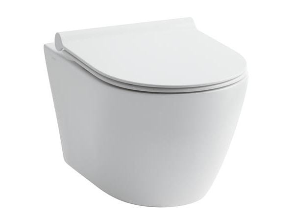 Flow FL60 væghængt toilet - rimless - inklusiv soft close sæde