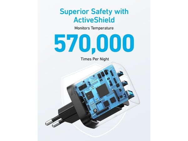 Anker 336 - Strømadapter - 67 watt - 5 A - IQ 3.0, PD/PPS - 3 utgangskontakter (2 x USB-C, USB-type A) - svart