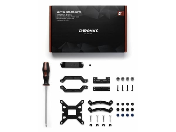 Noctua NM-M1-MP78 CHROMAX.BLACK, Montering Sett, Sort, Brun, Sølv, Intel LGA1851, LGA 1150 (kontakt H3), LGA 1151 (kontakt H4), LGA 1155 (Socket H2...