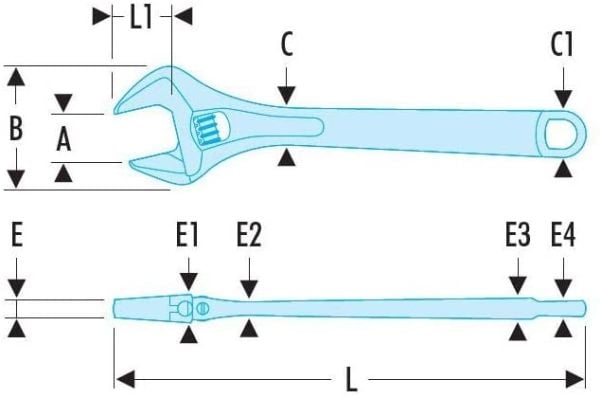 Facom 101.8GR, Ställbar skiftnyckel