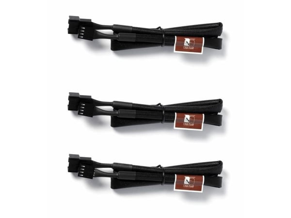 Noctua NA-SEC3, Kabelforlengelse, Sort, 3-pin + 4-pin, 4-pin, Hunkjønn, Hunkjønn