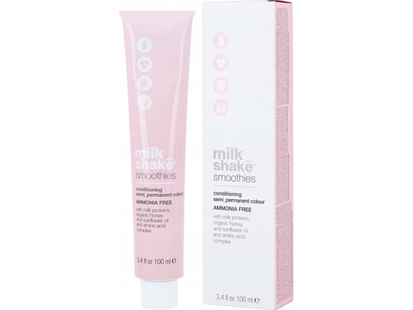 Milk Shake hårfarge uten ammoniakk, semi-permanent, nivå 7 hasselnøtt, 100 ml (for kvinner)