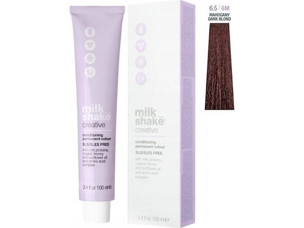 Vopsea permanenta Milk Shake Creative 6.56M, Blonde Inchis Mahon, 100ml