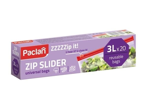 Paclan Zip Slide Universal pussit 3Lx15kpl 137122