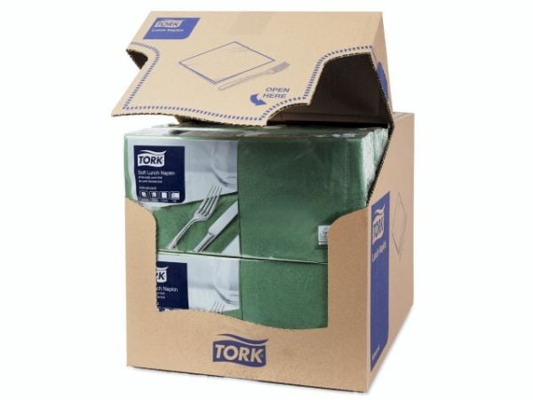 Tork 150 servietter Soft green, Grøn, monokromatisk, 325 mm, 328 mm, 328 mm, 328 mm, 162 mm