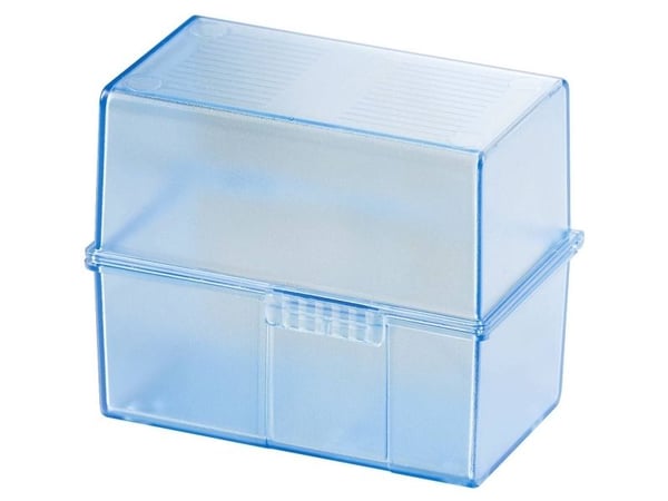 HAN 979-64, A8, 75 x 62 mm, Horisontal, Plast, Polystyren (PS), Blå, Translucent, Tyskland
