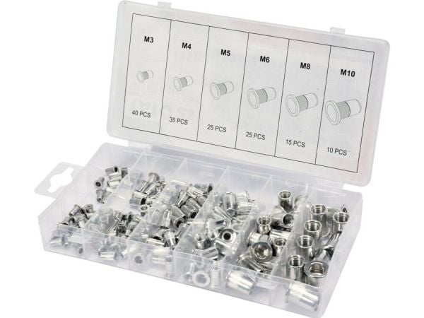 YATO aluminium gjengegjengetap sett, 150 deler M3-M10