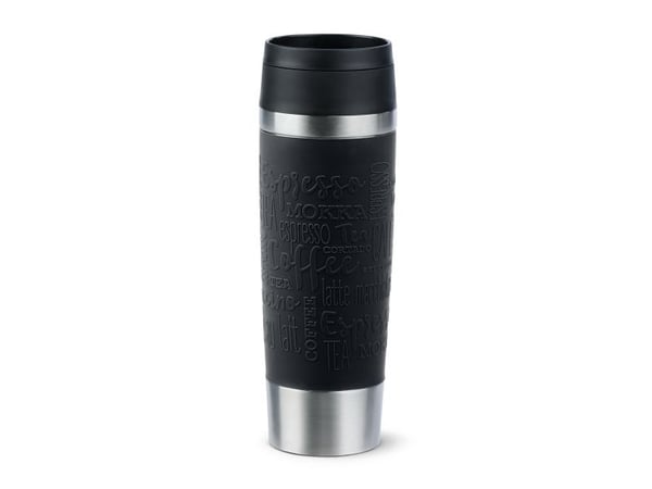 EMSA Travel Mug Classic N2022000, Svart, Rustfritt stål, Silikon, Rustfritt stål, Polypropylen (PP), 4 timer, 8 timer