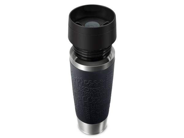 EMSA Travel Mug Classic N2022000, Svart, Rustfritt stål, Silikon, Rustfritt stål, Polypropylen (PP), 4 timer, 8 timer