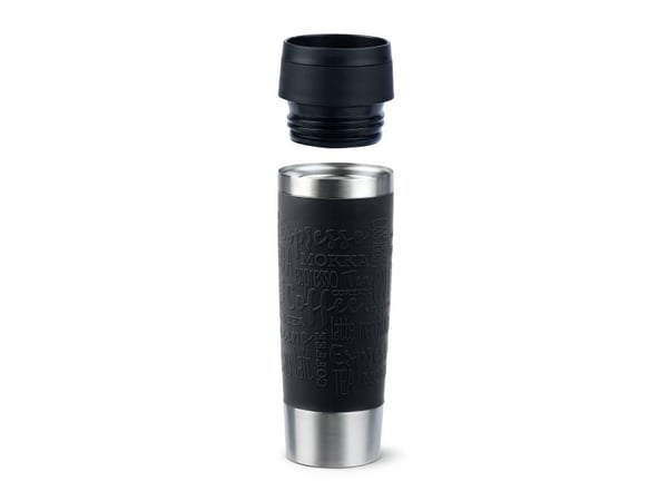 EMSA Travel Mug Classic N2022000, Svart, Rustfritt stål, Silikon, Rustfritt stål, Polypropylen (PP), 4 timer, 8 timer