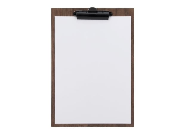 Menu Kortholder A4 Securit viser 1 A4 side med clips Valnød