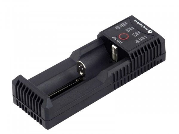 EverActive-lader for sylindriske Li-ion- og Ni-MH-batterier UC-100C med Power Bank-funksjon