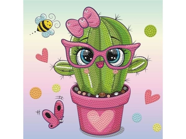 DIAMOND DOTZ DIAMOND DOTZ PRETTY IN PINK KAKTUS