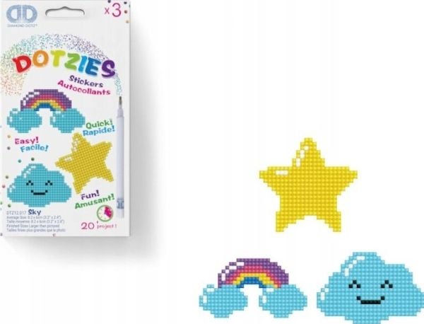 DIAMOND DOTZ DIAMOND DOTZ SKY klistremerker 3-pak