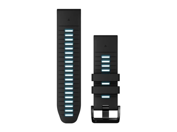 Garmin QuickFit 26 - Klokkestropp for sportsur - silikon - svart/sirrusblå