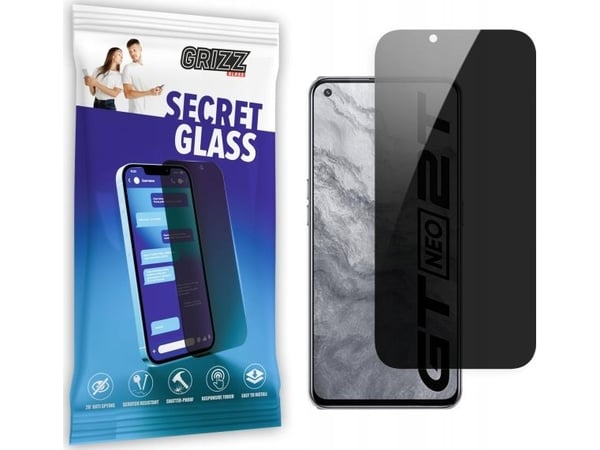 GrizzGlass SecretGlass personvern-/beskyttelsesglass til Realme GT Neo 2T