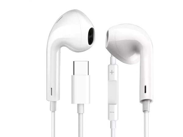 Fiesta FIESTA ØRETELEFON MED MIC USB-C KABLEDE IN-EAR HODETELEFON MED MIKROFONER OG USB-C HVIT [45647]