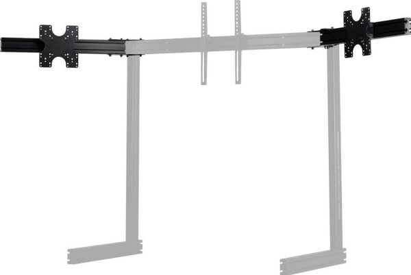 Next Level Racing Elite - Stativ - for 3 skjermer - tillegg - anodisert ekstrudert aluminium - svart - skjermstørrelse: 21"-43" - frittstående