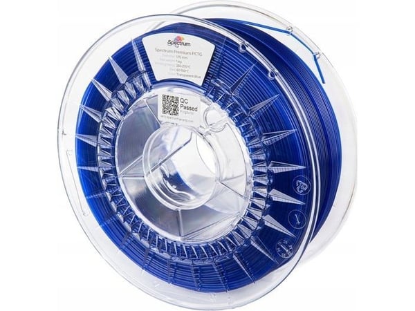 Spectrum Filaments 80739 Premium PCTG-filament kjemikaliebestandig, lite lukt 1,75 mm 1000 g transparent blå