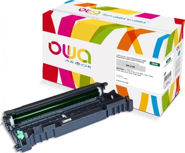 OWA - Svart - kompatibel - trommelsett (alternativ for: Brother DR2100) - for Brother DCP-7045N, HL-2150N, MFC-7320, MFC-7840N; Justio DCP-7040