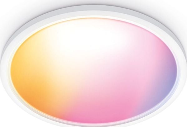 WiZ Super Slim - Taklampe - LED - 32 W - RGB / justerbart hvitt lys - 2200-6500 K - rund - hvit