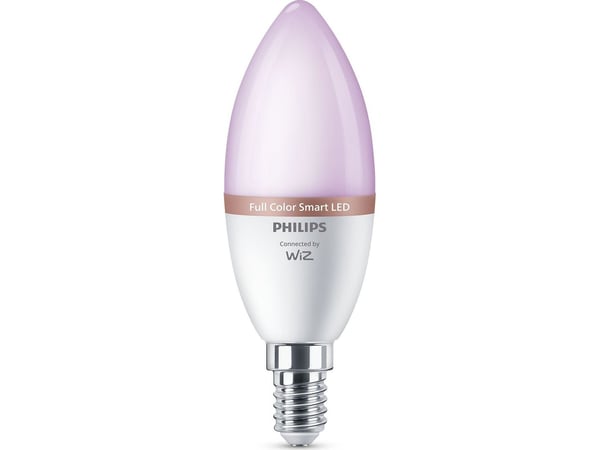 Philips - LED - form: C37 - glaserad finish - E14 - 4.9 W (motsvarande 40 W) - klass F - cool white/warm white - 2200-6500 K (paket om 3)