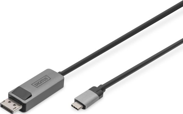 Digitus DB-300334-010-S, 1 m, USB Type-C, DisplayPort, Uros, Uros, Suora