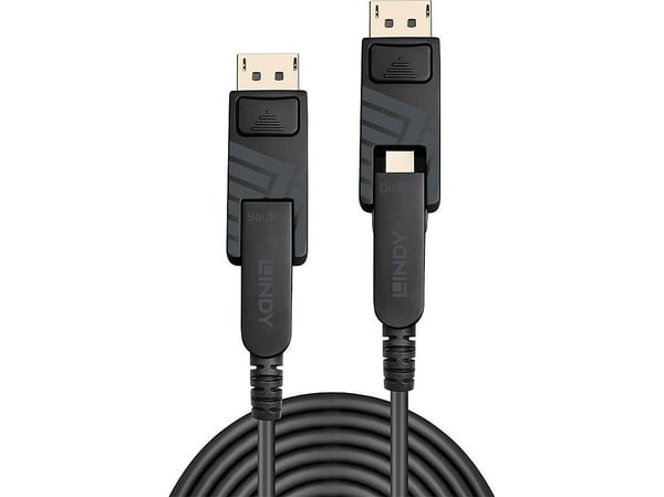 Lindy - DisplayPort-kabelsett - Mini DisplayPort (M) til Mini DisplayPort (M) - DisplayPort 1.4 - 30.0m - 8K-støtte - Svart (38482)