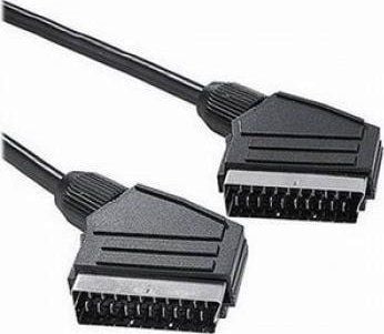 PremiumCord Scart-Scart 1m M/M, 1 m, SCART (21-pin), SCART (21-pin), Sort, Hankjønn/hankjønn